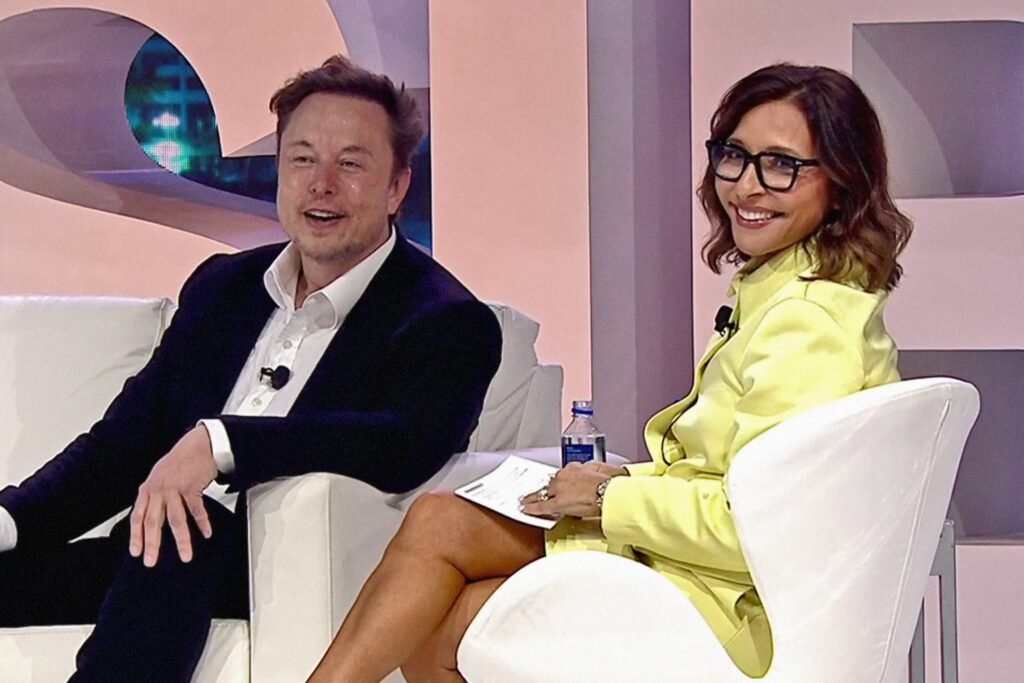 Linda Yaccarino with Elon Musk